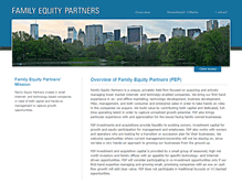 Tablet Screenshot of familyequitypartners.com